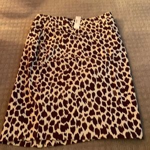 J Crew giraffe skirt. NWT